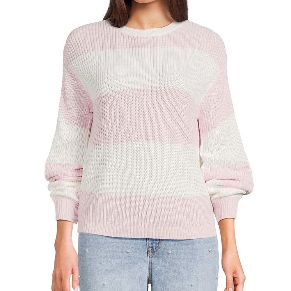 Women's Sweater, Pink and White sweater